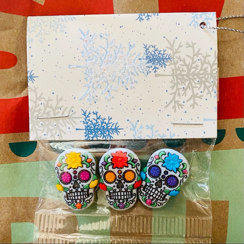 STARBUCKS🧜♀️ Straw & Skulls Ornament Toppers Set - Picture 2 of 7